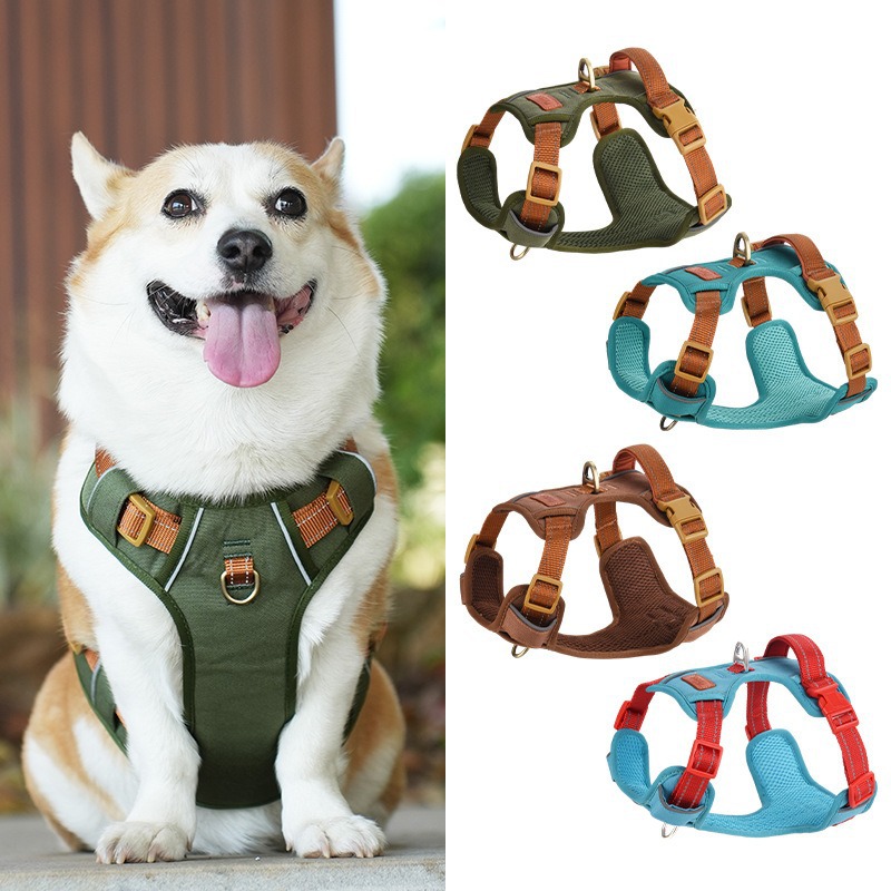 Harness Climbing Adjustable - Ausbruchsicheres Haustiergeschirr, kein Ziehen, reflektierend, verstellbar,