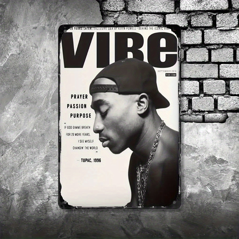 Outdoor Adventure Magazines - Vintage Blechschild - Retro Tupac Shakur
