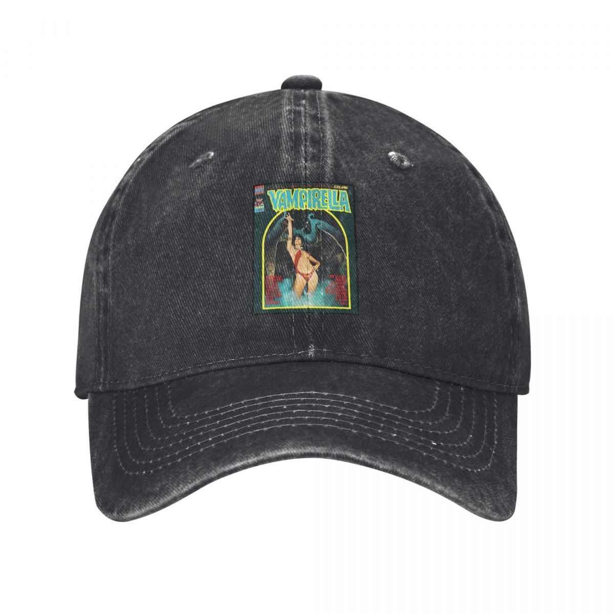 Outdoor Adventure Magazines - Vintage Vampirella Magazine Cover Demin Trucker