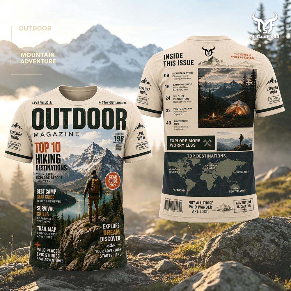 T-Shirt im Magazin-Stil mit Ab – Outdoor Adventure Magazines Bewertung und Preis